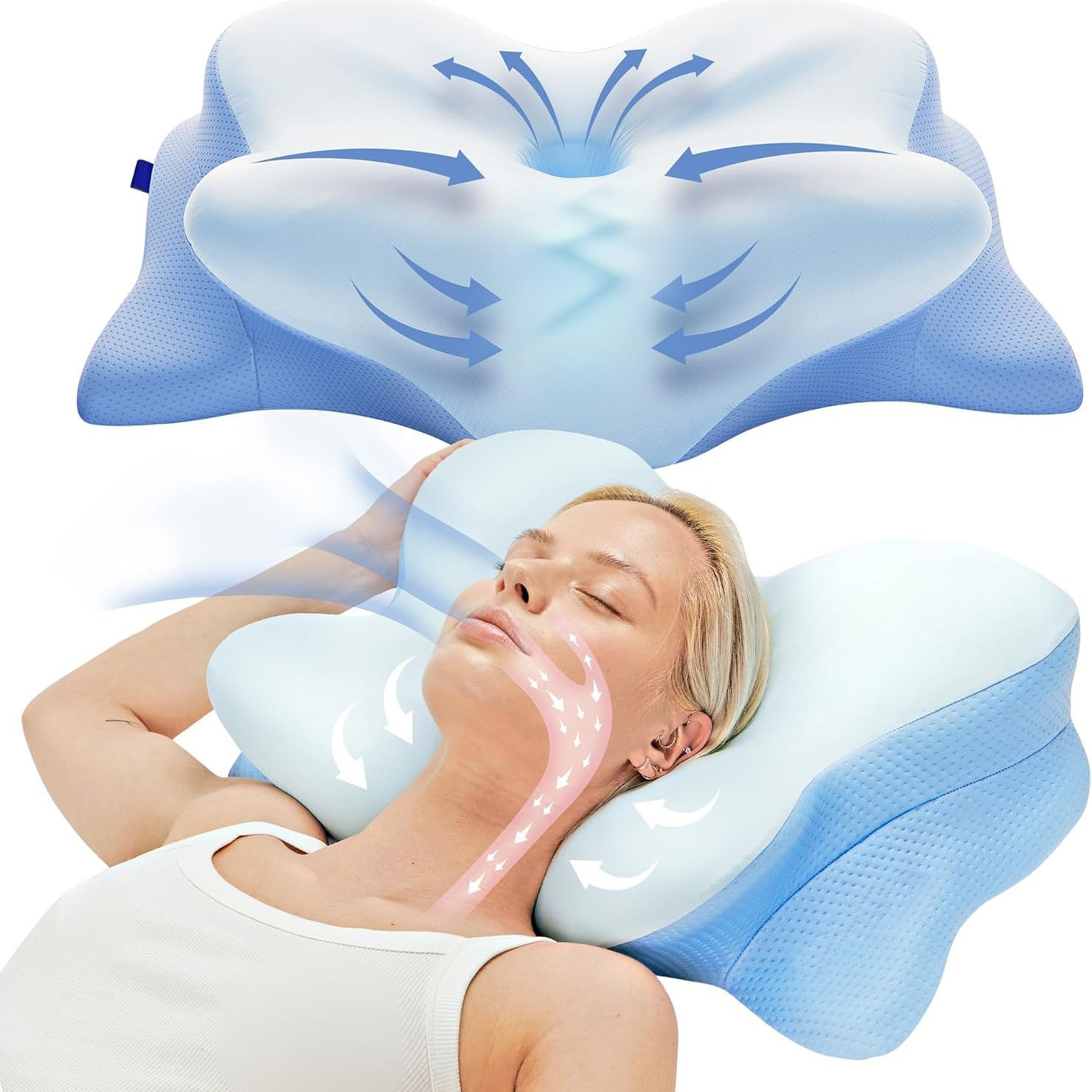 Nuevas almohadas de memoria transfronterizas, almohadas de memoria de poliuretano, almohadas de algodón de memoria para dormir cómodas en verano.