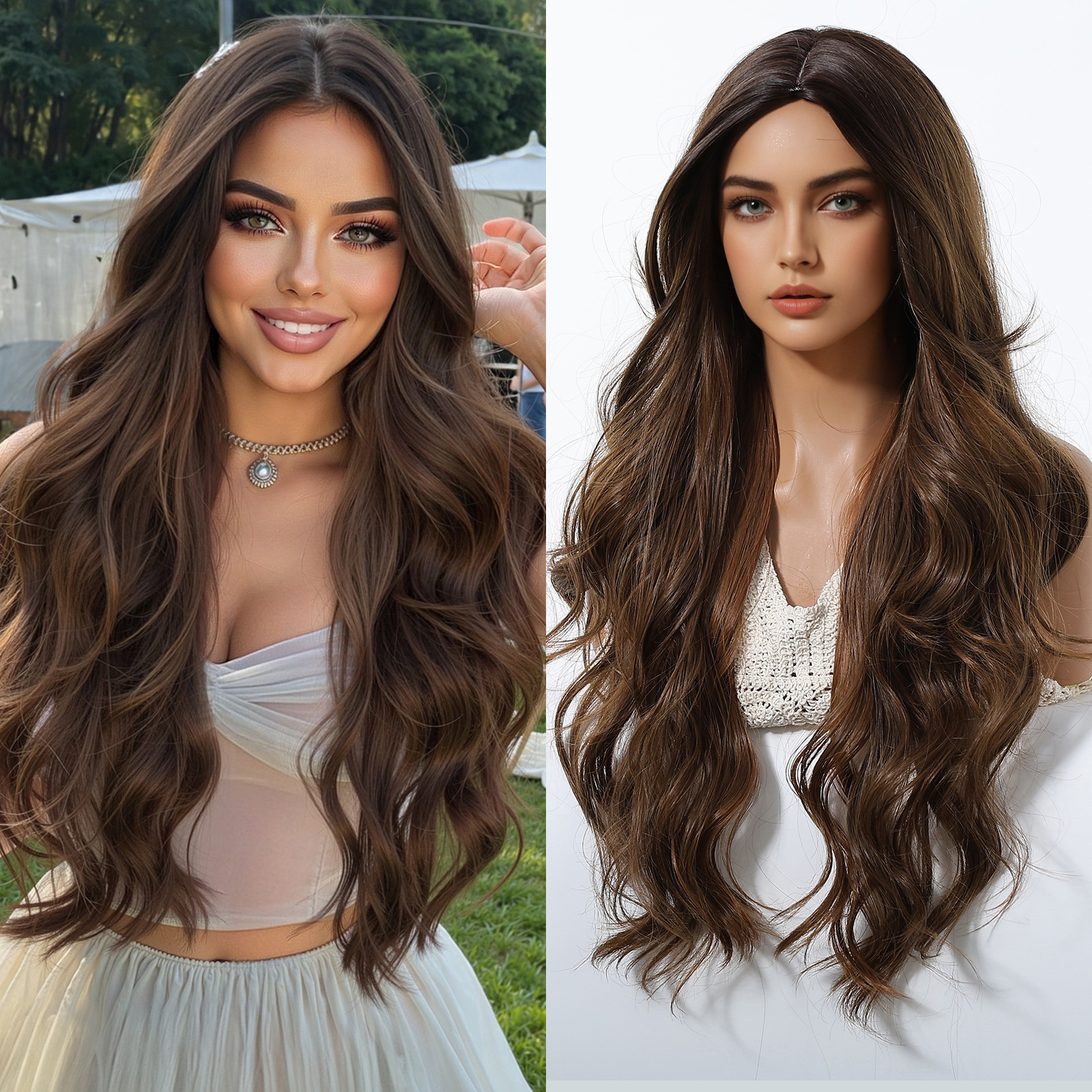 Marrón oscuro degradado SWLC1246-2BL28