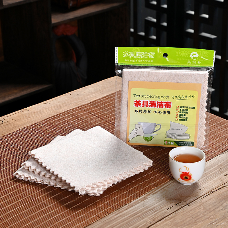 식물 섬유 차 세트 청소 천 두꺼운 흡수성 물결 모양의 차 타월 홈 주방 게으른 사람들 두꺼운 wag 도매