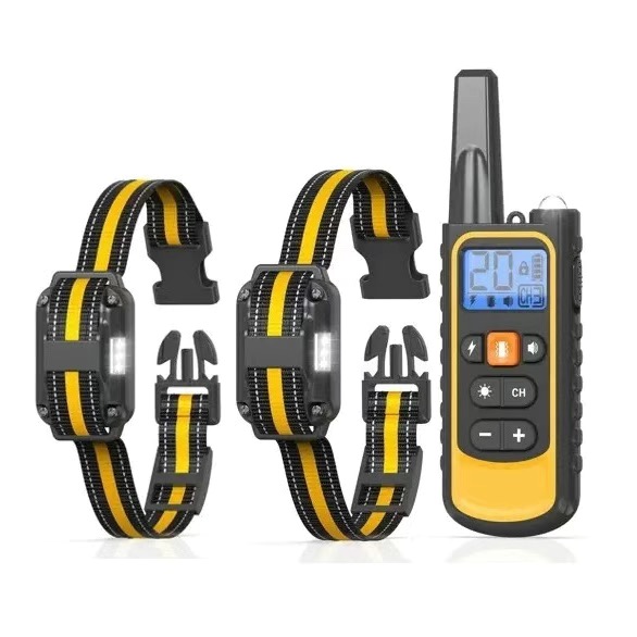 Collar de choque eléctrico para perros de entrenamiento de perros de voz para corregir la comida desordenada y el entrenador de perros de control remoto