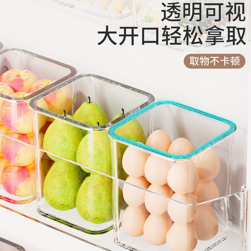 冰箱侧门收纳盒厨房整理盒子内侧专用果蔬鸡蛋食品级置物架储存盒|undefined