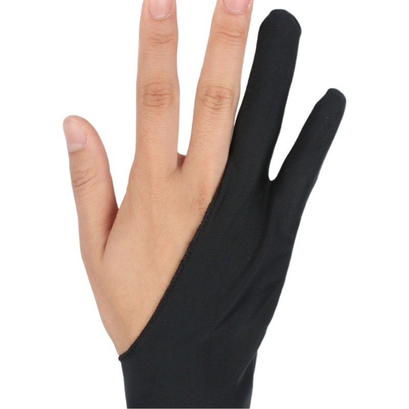 Spandex left and right hand can wear gloves wristband painting anti-wear anti-sweat anti-fouling Sketch Special 2 fingers unisex