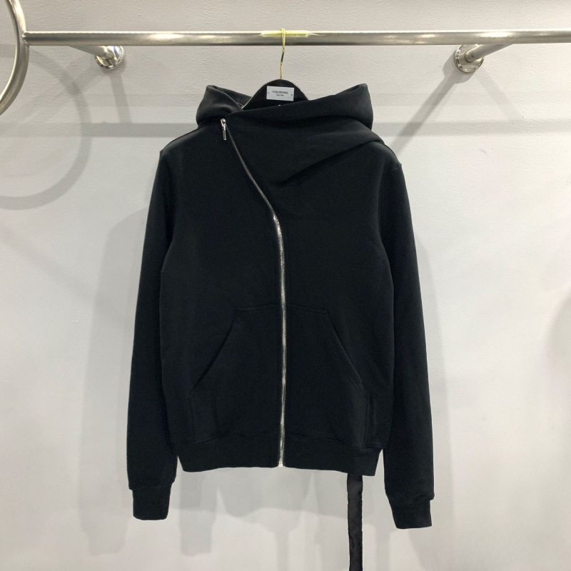 Men's Weave Micro Autumn/Winter New Style Wizard Hat Fleece Sweatshirt Jacket Hoodie for Men and Women Couples in Black and White