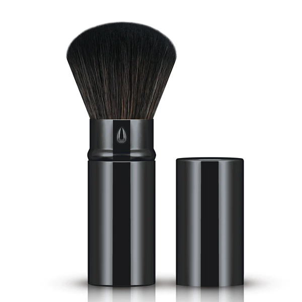 Black retractable brush - chinchilla hair 8.8*2.3cm