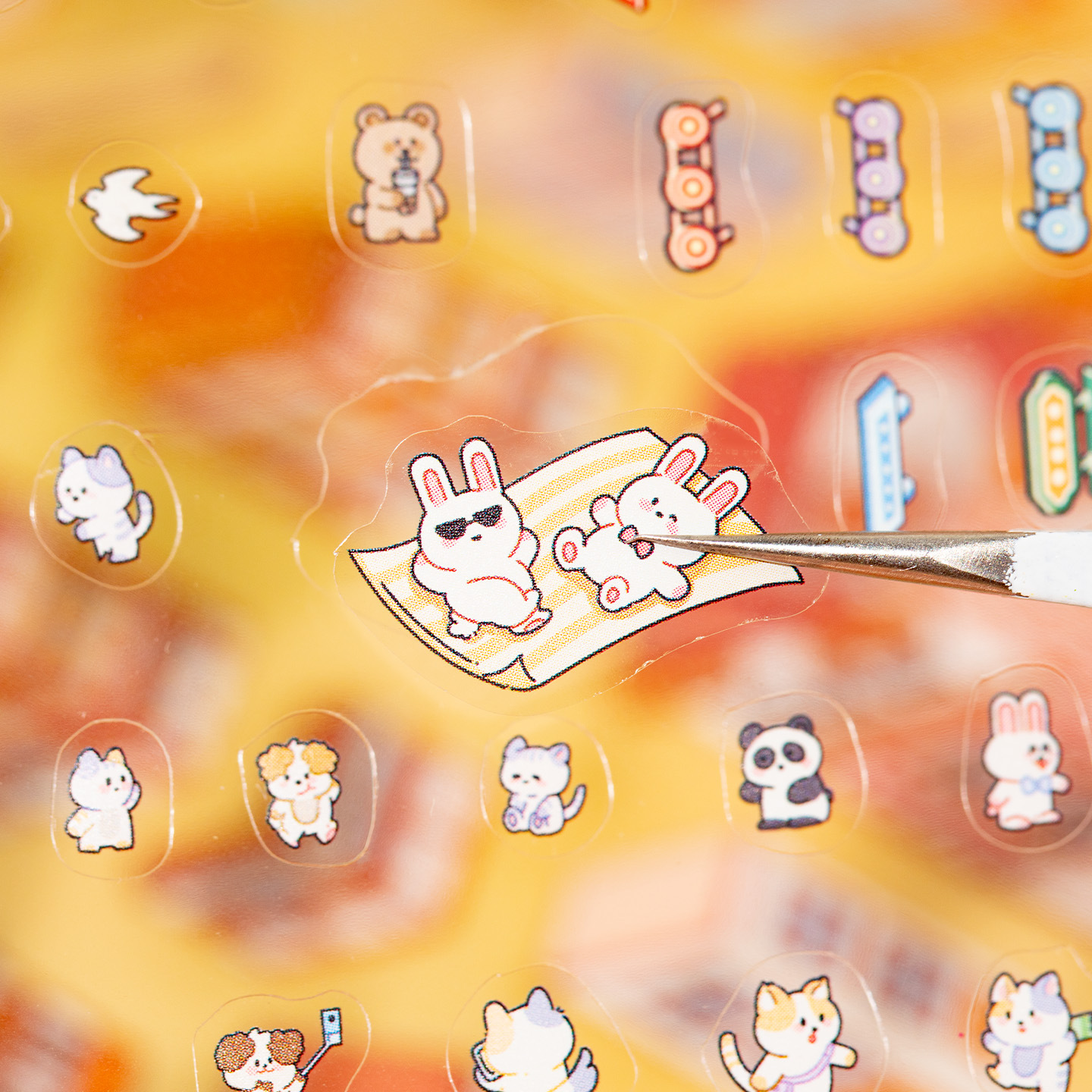 Etiqueta engomada de paisajismo grande en miniatura de Yu Xian Capítulo de la ciudad 6.0 Chongqing Estéreo 3D Cabaña apilada para niños Etiqueta engomada de juguete