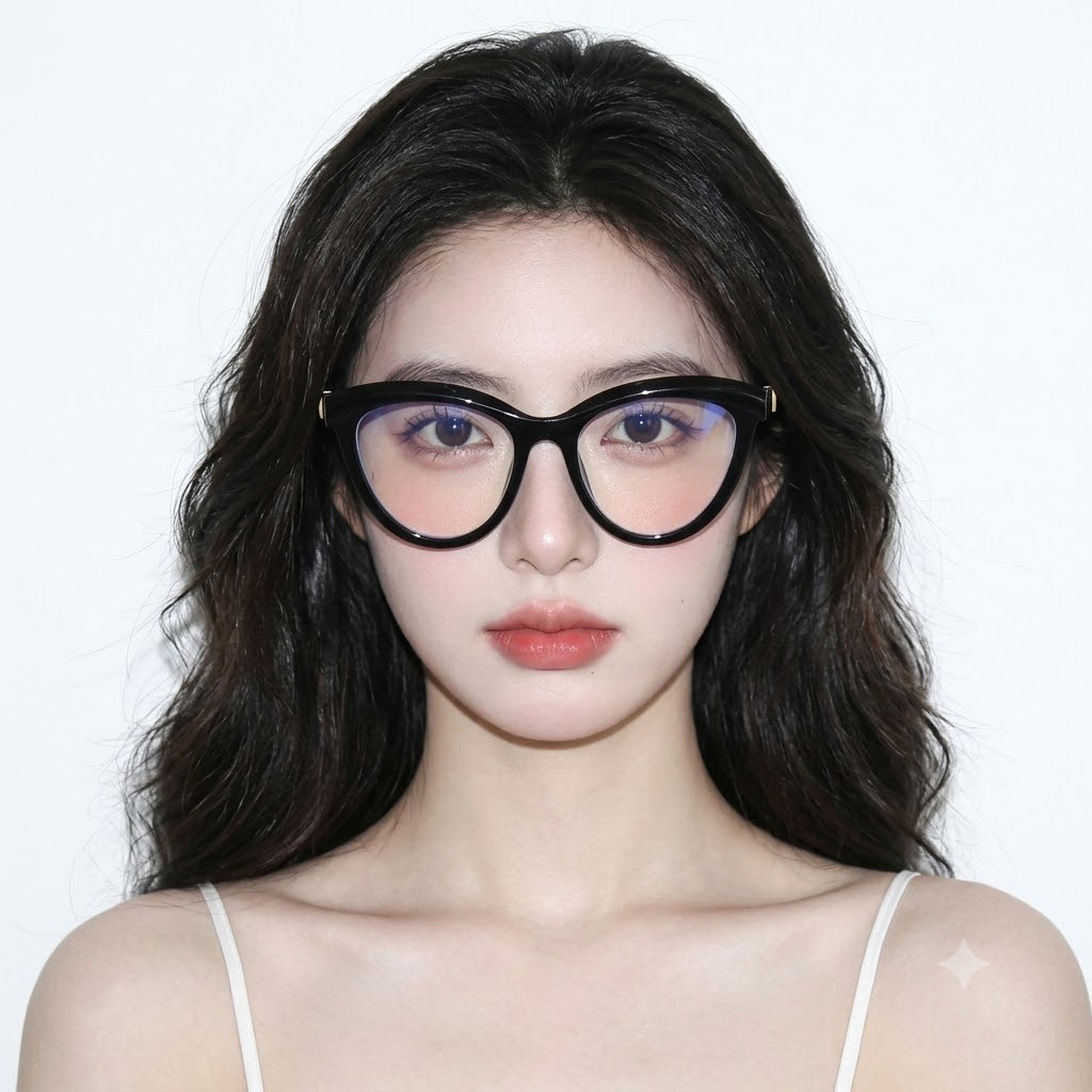 Anti-Blue Light Flat Glasses 2026 New Model Cross-Border Trade Eyewear for Men and Women European and American Trendy Large Frame Browline Glasses Frame