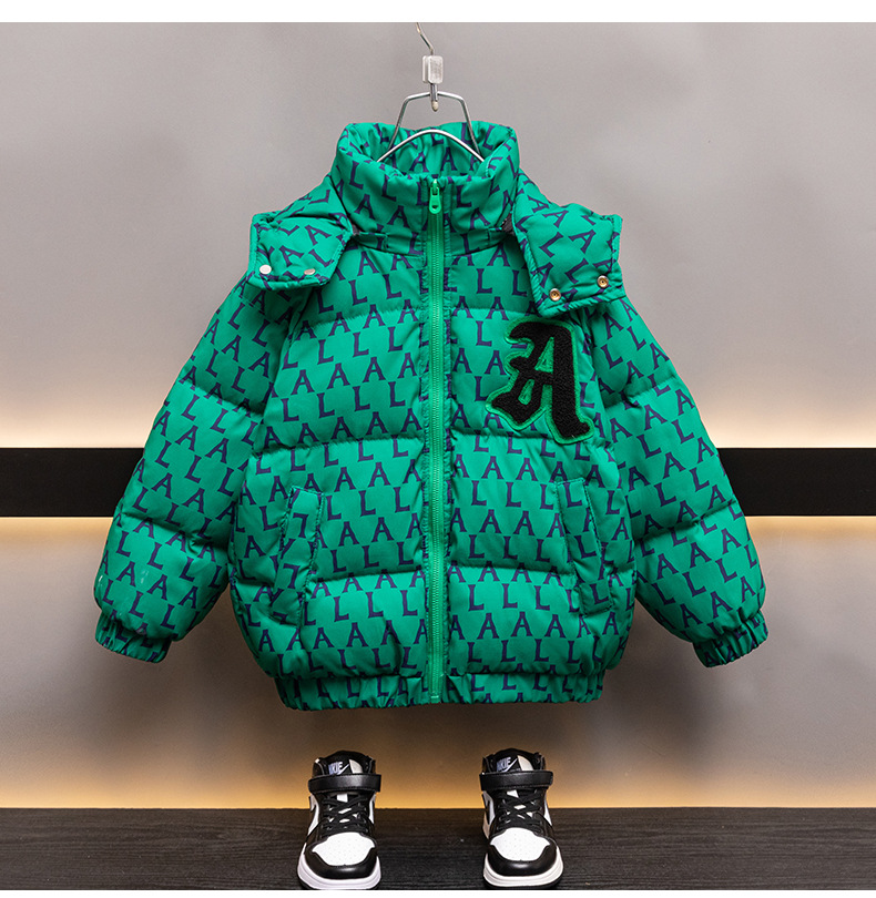 Boys' Winter Thickened 2023 New Baby with Clip and Foreign Style Children's Down Cotton Coat_voghion.com