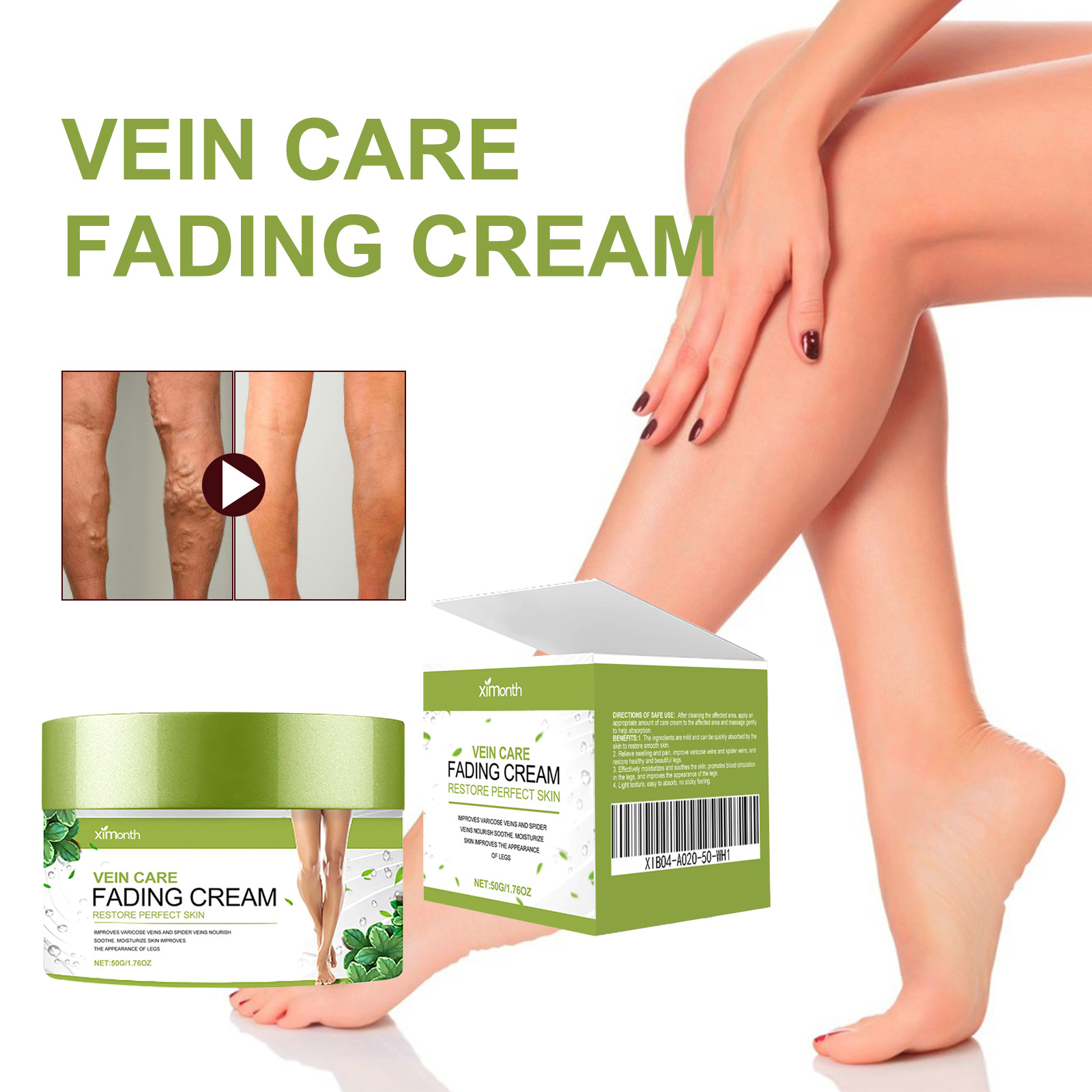 Ximonth Leg Care Cream Relieves Leg Discomfort and Is a Daily External Application Cream for Calf Massage