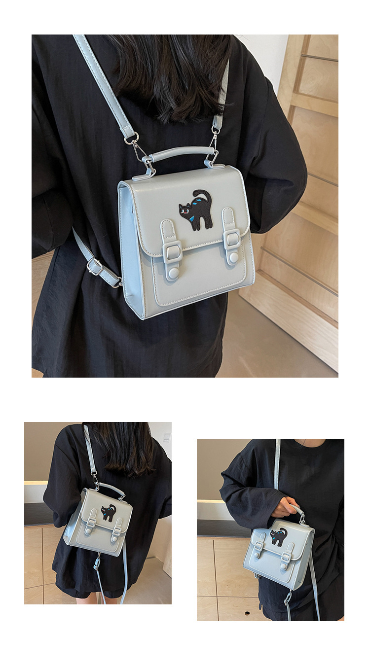 French contrasting color backpack Cambridge autumn/winter 2024 new trendy women's bag single shoulder crossbody handbag_voghion.com