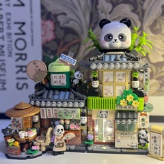 レゴ積み木パンダ茶室熊カフェの街並み建築模型diyの組み合わせ玩具卸売りに対応しています。