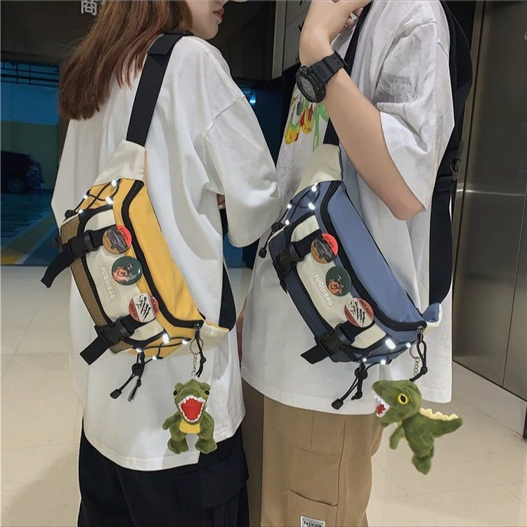 Tide, chest bag for leisure, Japanese one-shoulder bag, trend backpack, shoulder bag, belt bag, 2023 collection