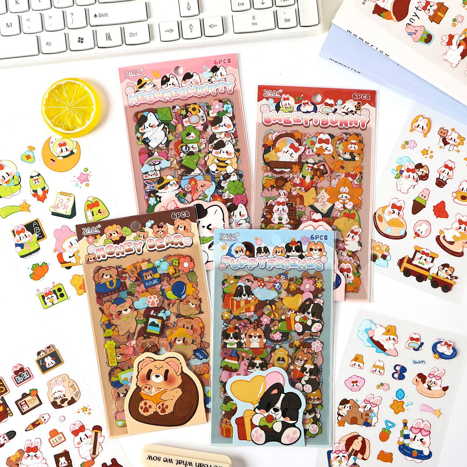 Cute Pet Daily Series Cartoon Pet Impermeable Hand Cartoon Etiqueta engomada animal Diy Hand Cartoon Decoración de Hand Cartoon Pegatinas de Hand Cartoon para Niños