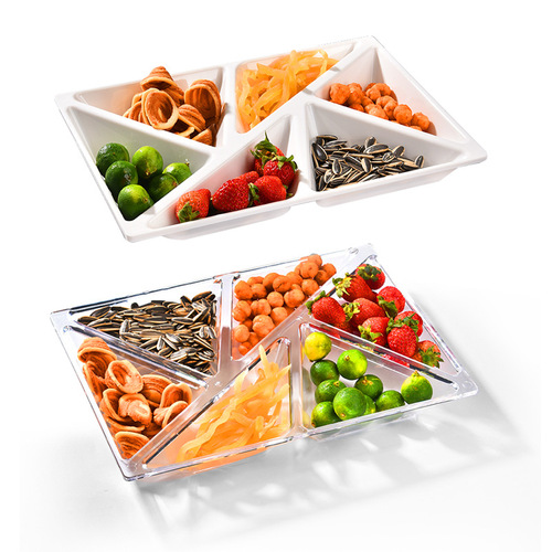 Bar 6-in-1 snack plate fruit plate KTV luminous fruit platter iron painted black commercial snack plate holder set
