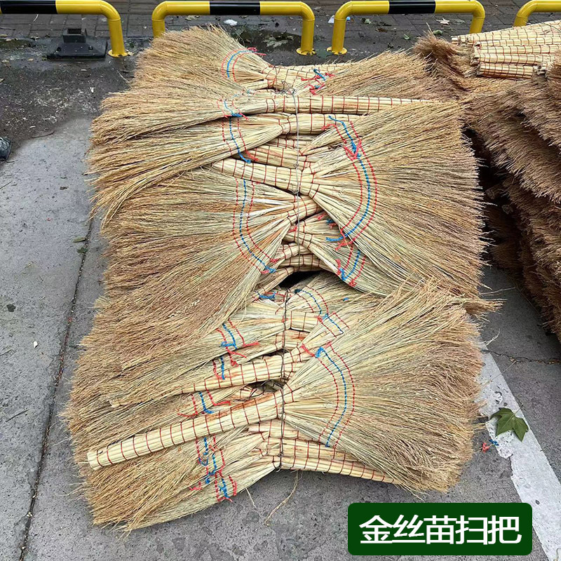 Wholesale sorghum broom shelled gold silk seedlings shell-less broom hard broom lazy broom big broom small broom hand-woven