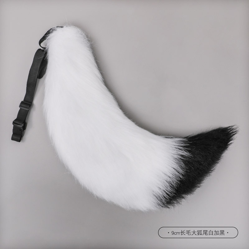 代の大きいサイズの手作りの獣の耳の獣の尾のぬいぐるみのコスプレのアクセサリの道具のキツネの尾の狼の尾の装飾|undefined