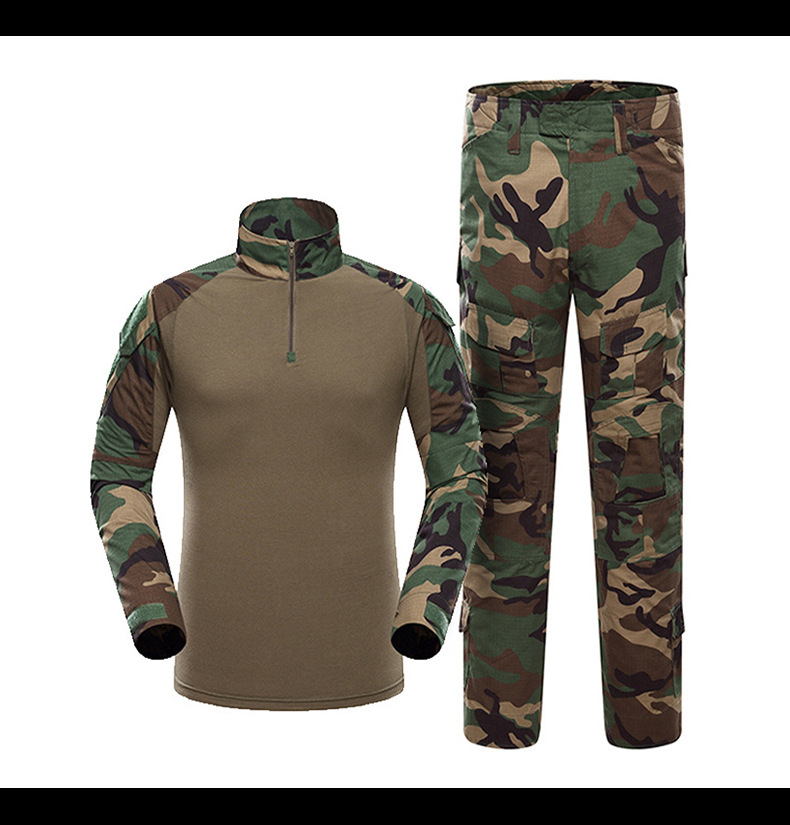 ​Tactical Frog Suit Men's Camo Combat Uniform Set - Long Sleeve Multicam Outdoor Training Gear With Breathable Fabric For Hiking & Survival​_voghion.com