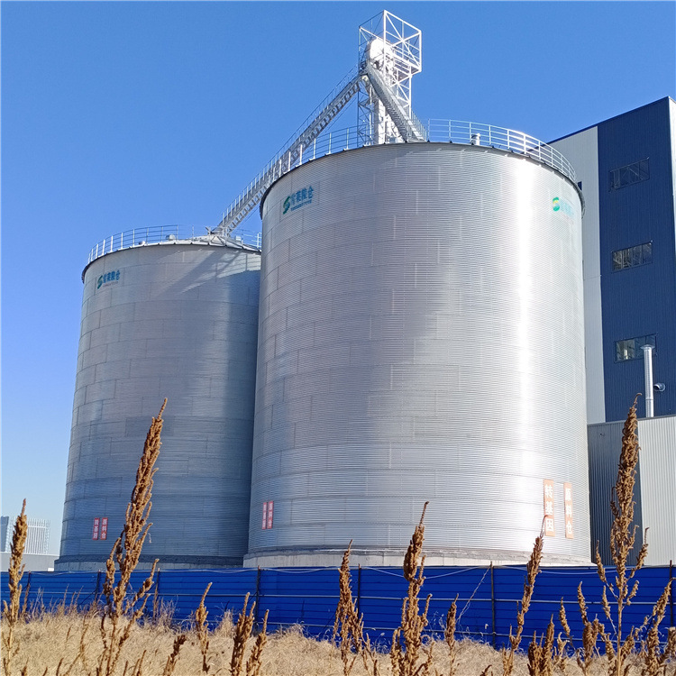 河北粮贸500T钢板仓占地小省人工易装卸通风保温防虫害圆筒仓