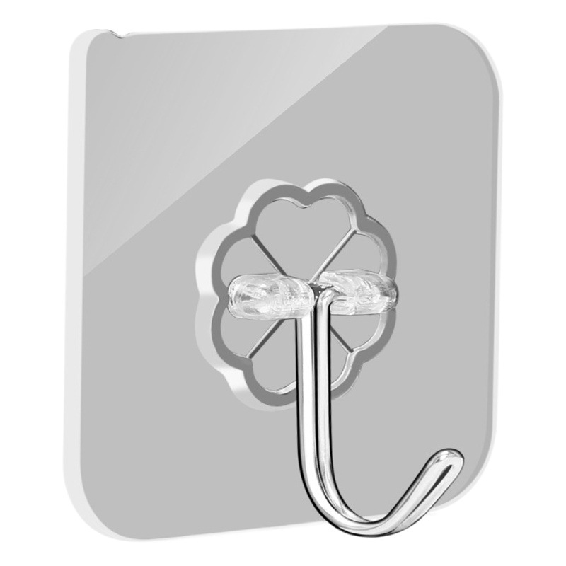 Factory bathroom strong adhesive hook supermarket wholesale seamless transparent Hook nail-free stickers clothes magic hook