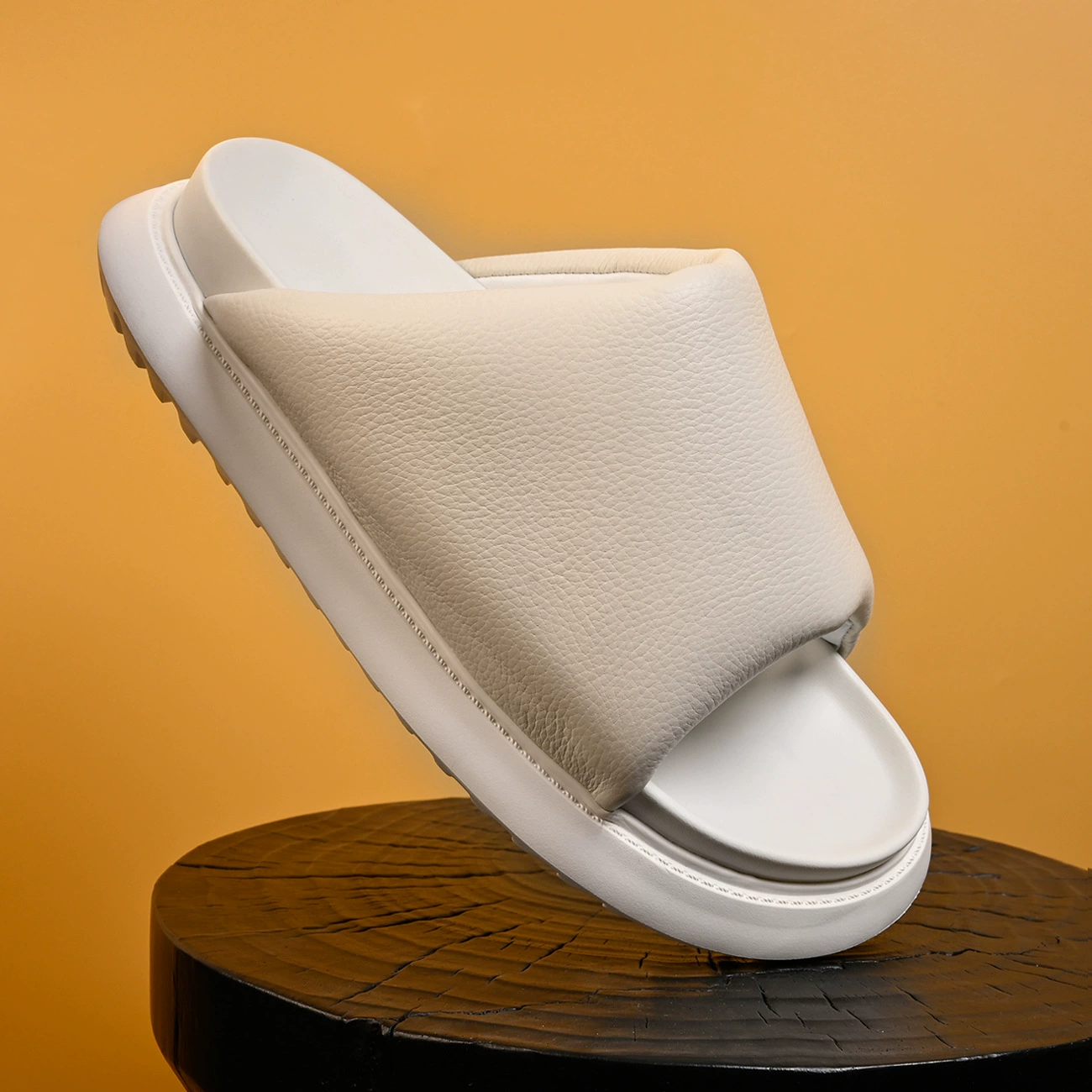 Летние мужские тапочки из натуральной кожи Bowei, модная верхняя одежда, дышащие сандалии, повседневная и универсальная мужская пляжная обувь.