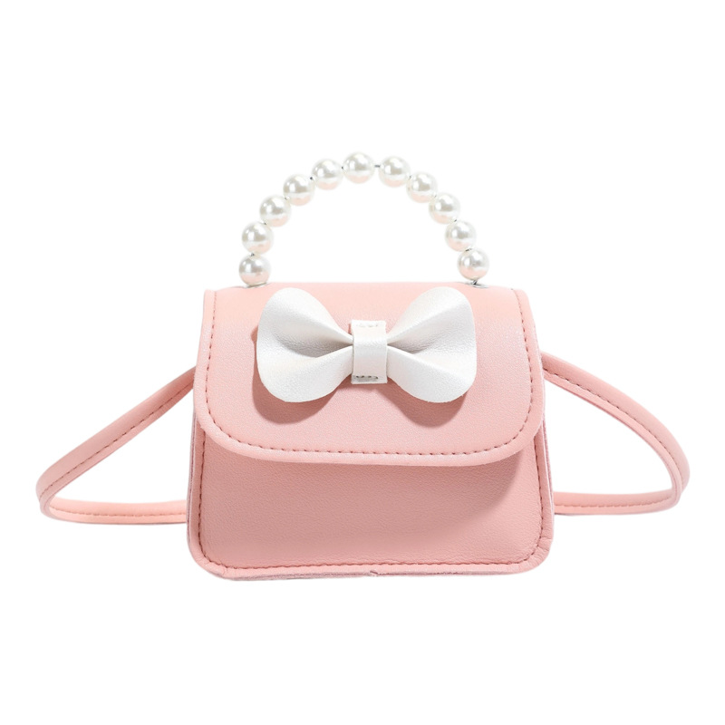Bolsos para niños arco extranjero mini lindos bebés mochilas bolsos de perlas dulces bolsos de hombro para padres e hijos