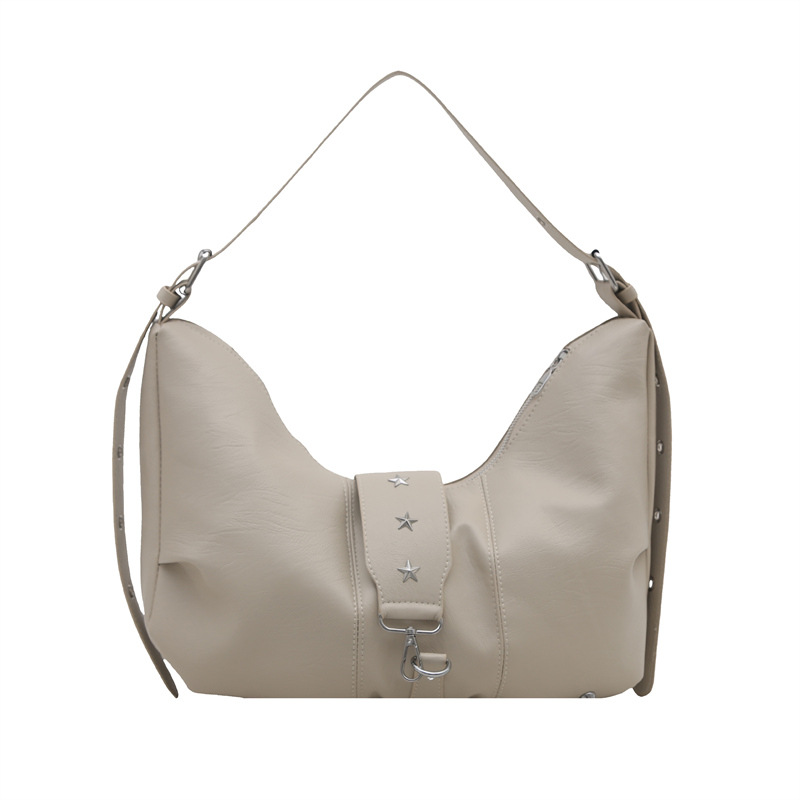 Comercio exterior transfronterizo viento perezoso bolso de alta capacidad de alta calidad nuevo estilo de locomotora de alta gama remache bolso de hombro de mano con remache