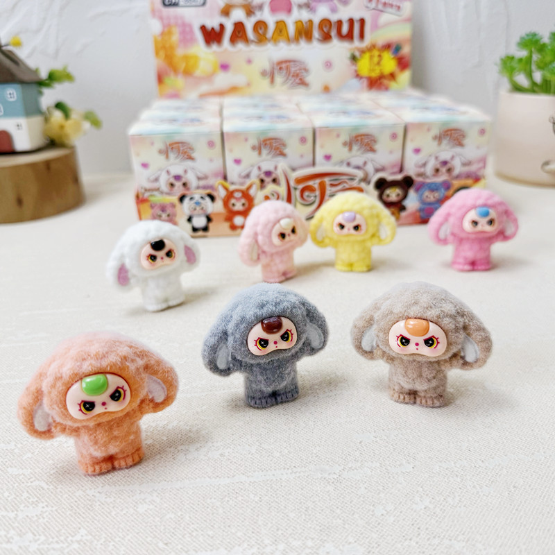 漫画ブラインドボックス植毛人形 3 歳のかわいい人形 diy ブラインドバッグ車のデスクトップ装飾装飾品手作りアクセサリー|undefined