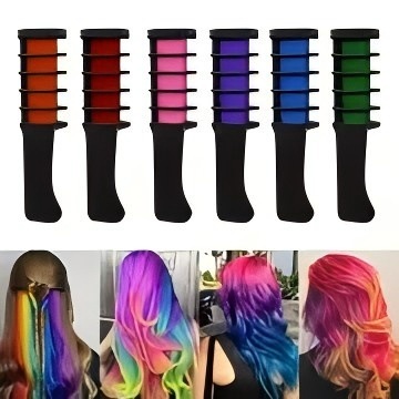 染毛スティック 6色使い捨てカラーリングヘアブラシ ペンシル染毛スティック 多色染毛|undefined