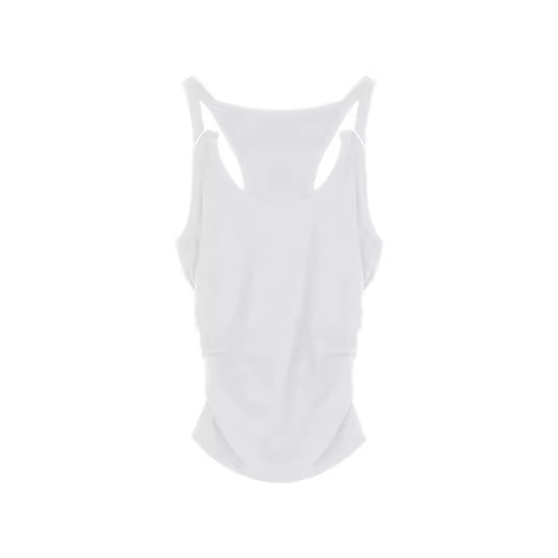 Diseño de chaleco de cinturón interior de mujer de verano vestido blanco de chica caliente delgado sin mangas tope de moda