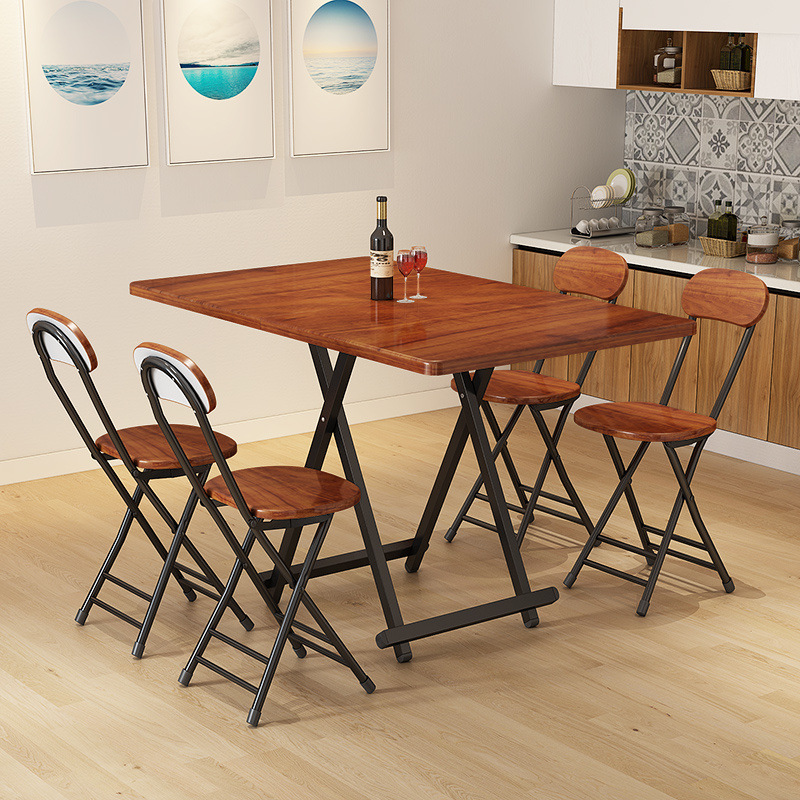 Mesa plegable, mesa de comedor para el hogar, mesa de comedor portátil simple, habitación de alquiler, apartamento pequeño cuadrado, mesa simple para cenar