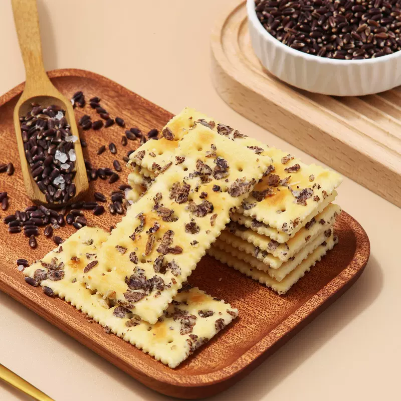 煌记黑麦海盐苏打饼干10斤0蔗糖0反式脂肪酸零食批发小苏打低糖
