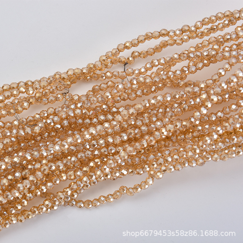 Cuentas planas de 1MM para ruedas de cuentas, cuentas de porcelana AB de alta temperatura, coloridas, transparentes, iridiscentes, facetadas, para pendientes, pulseras, espaciadores y micro cuentas.