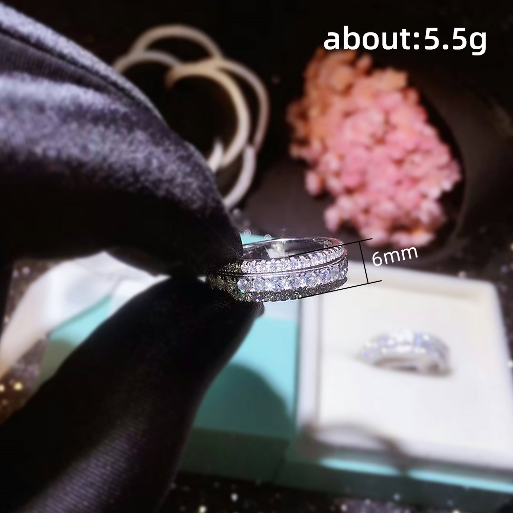 Simple Style Geometric Copper Inlay Zircon Rings 1 Piece