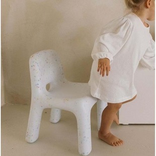 Nordic Star Children's Chair Kindergarten Early Education Children's Stool Backrest Reading Picture Book Playing Building Blocks Durable Low Stool