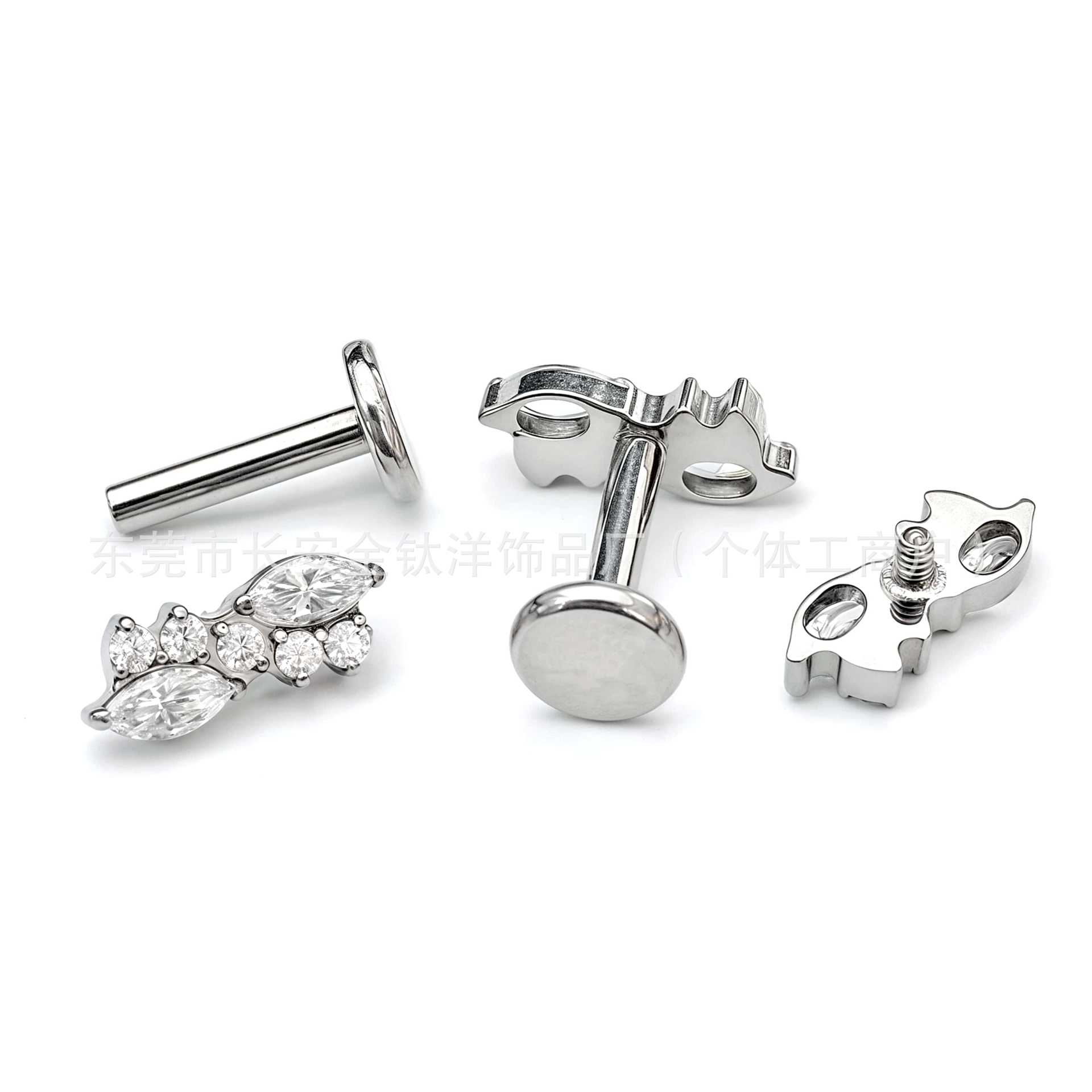 Labret piercing jewelry detail image
