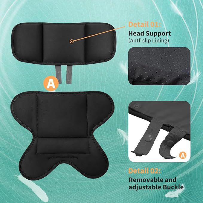 Cojín Protector para Cochecito de Bebé de Poliéster y Algodón para Cochecito y Asiento de Coche