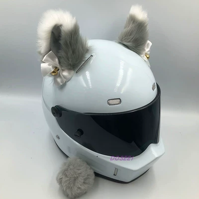 Helmet Accessory for Motorcycle, Electric | Motosiklet dəbilqələri - deluxe-version-gray-with-white-tip-bell-and-tail