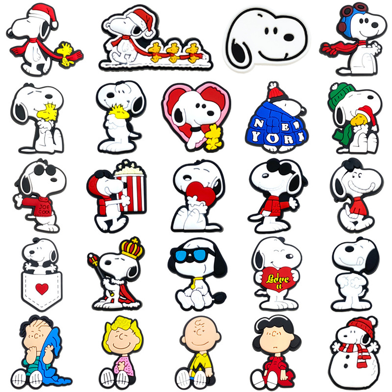 24 Snoopy Shoe Buckles, Croc Shoes, Croc Puppy Shoes, Accessories, Pvc Soft Rubber Accessories 24 Snoopy Shoe Buckles, Croc Shoes, Croc Puppy Shoes, Accessories, Pvc Soft Rubber Accessories