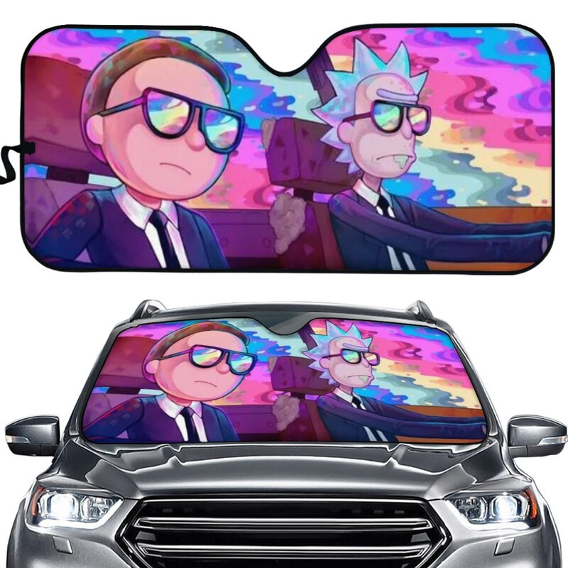 Amazon Rick and Morty Rick and Morty car sun visor to map custom insulation sun visor