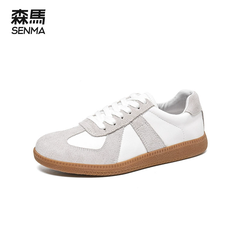 Кроссовки (Semir) спортивные универсальные с мягкой подошвой, белые/бежево‑розовые, 35–40