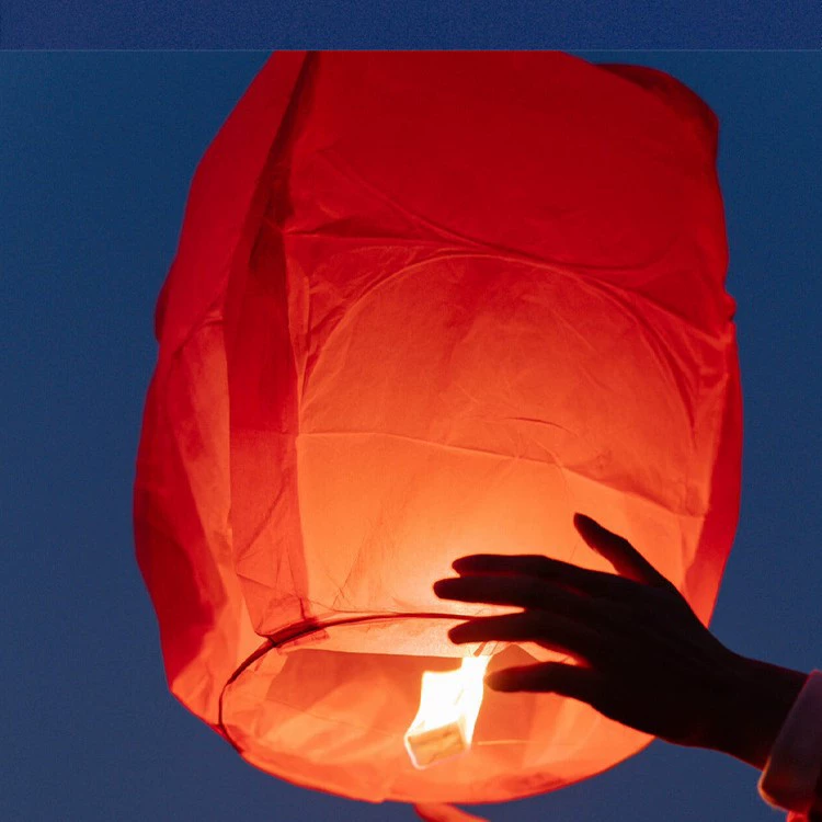 Фонарик-лампа Sky Lantern Kongming пожелания воздушный фонарь, утолщенный огнестойкий, assorted designs & tails