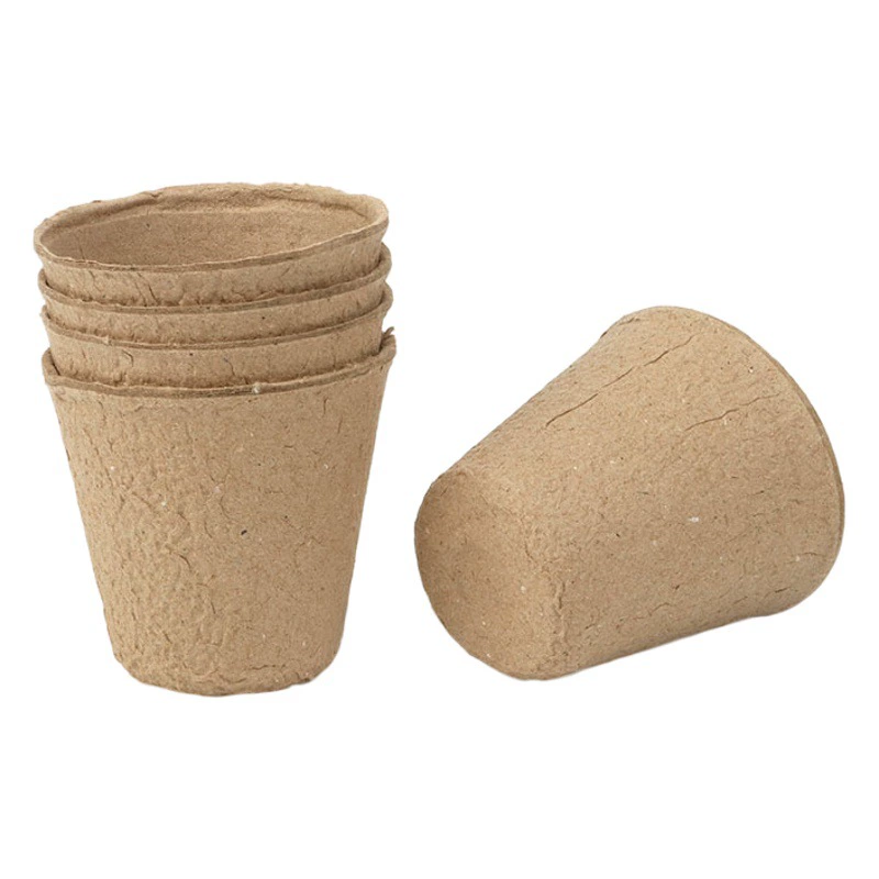 Оптовые биоразлагаемые бумажные горшки для рассады, одноразовые горшки, бумажные стаканчики для выращивания рассады в домашнем саду