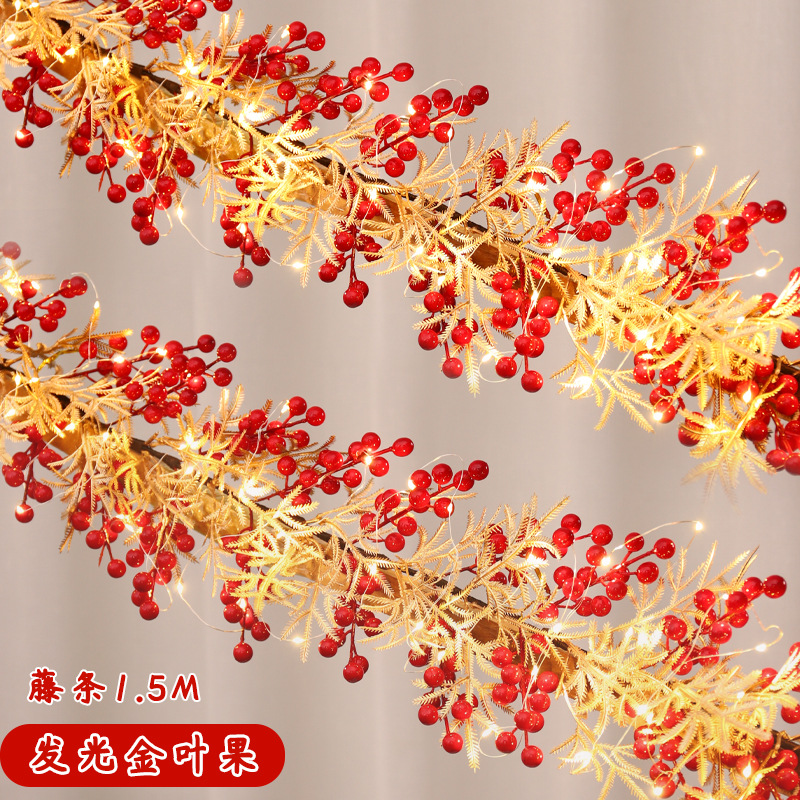 2024 decoración de Año Nuevo Festival de Primavera ambiente fu carácter colgante ratán Año Nuevo puerta colgante escalera barandilla diseño suministros