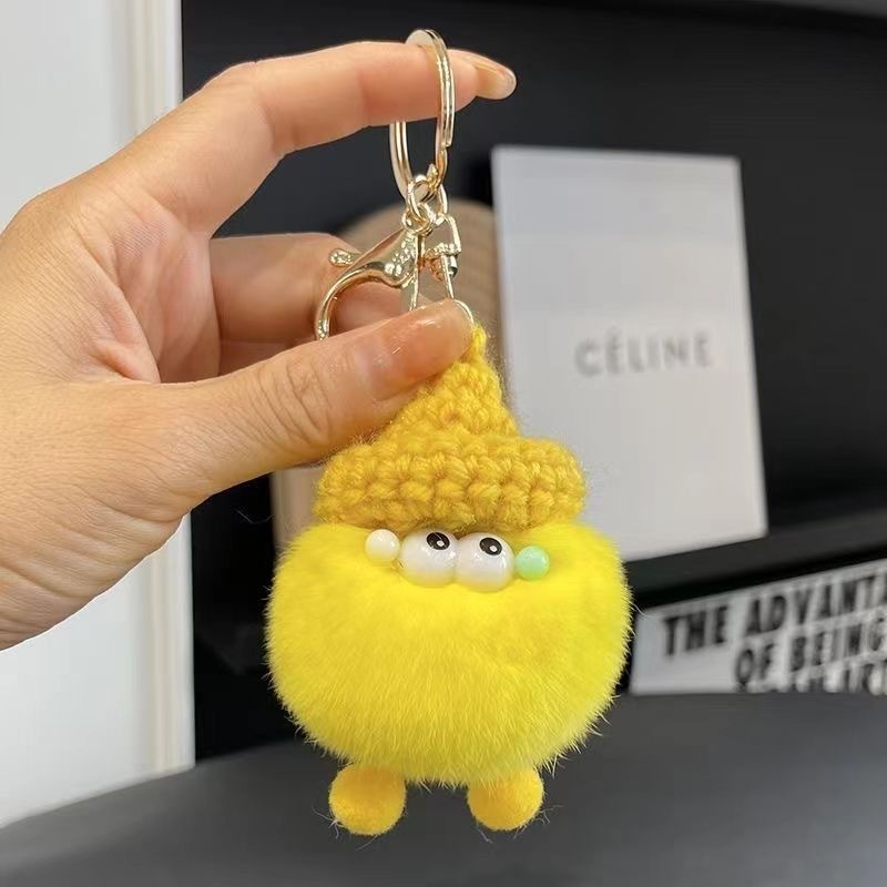 Imitación coreana de pelo de pimples, feos y lindos frijoles, colgantes de peluche, muñecas de dibujos animados, bolsos colgantes, bolsos colgantes, llaveros