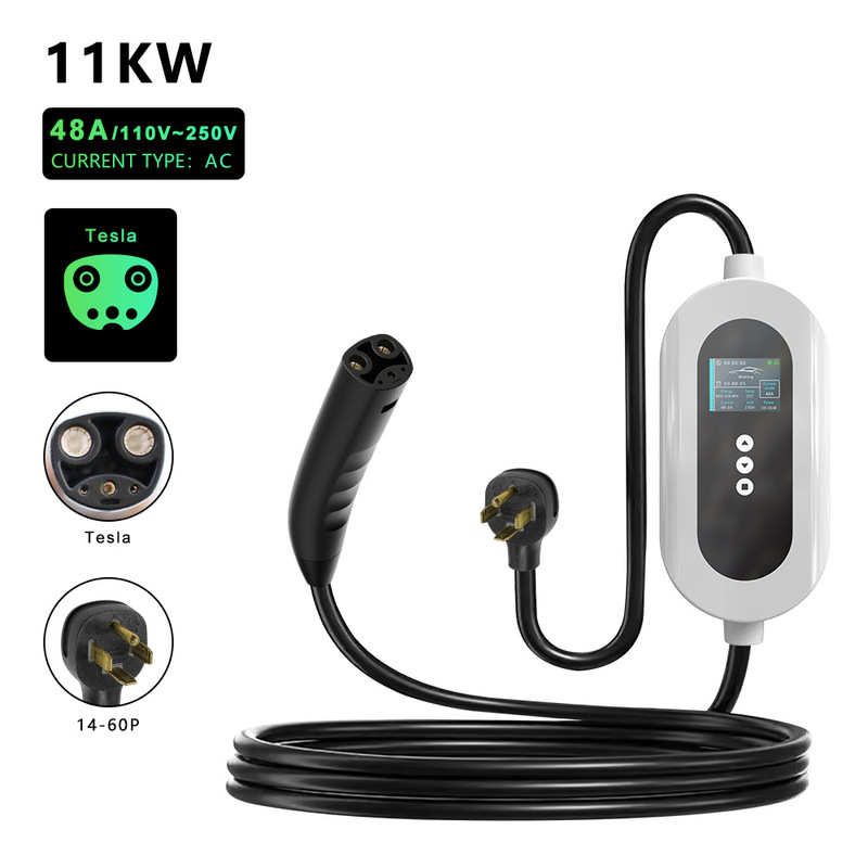 Tesla Portable Car Charger Naca Ac Charging Gun Tesla Charger New Energy Charger Pile