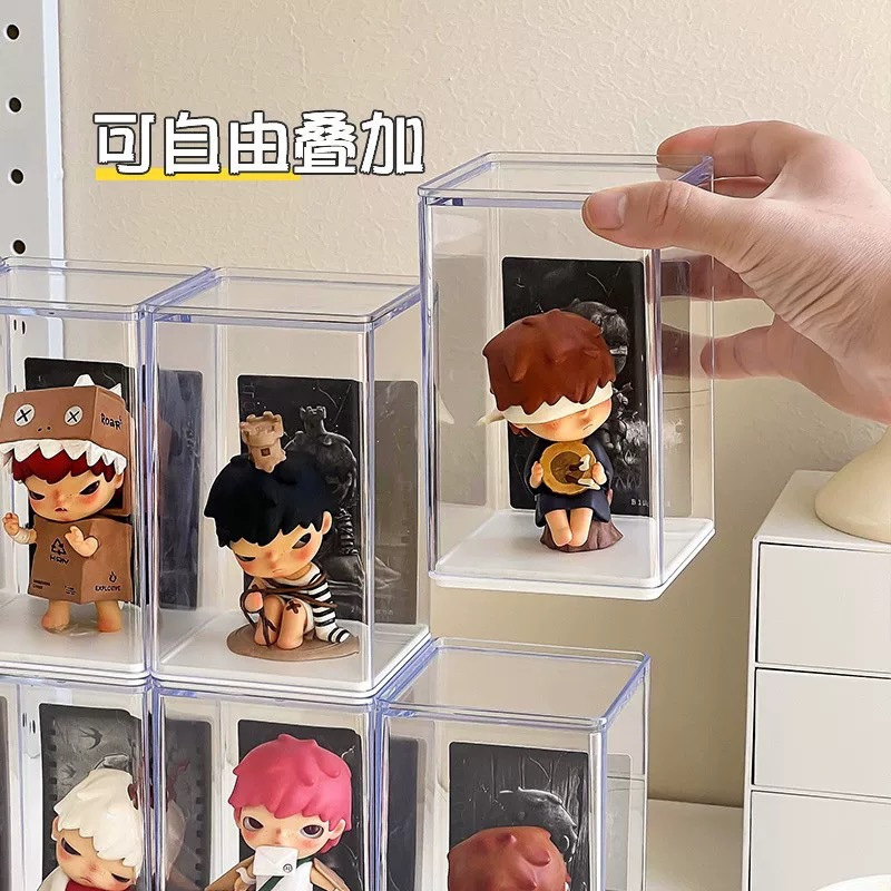 ブラインドボックス収納展示棚防塵人形手作り棚透明棚アクリル泡マット展示箱|undefined
