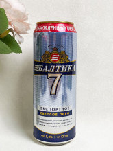 俄罗斯进口波罗的海7号拉罐啤酒大麦黄啤高浓度啤酒450ml/罐