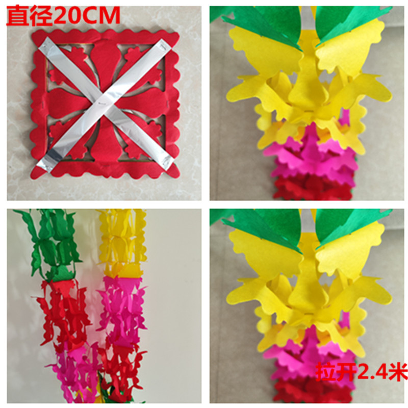 Fiesta Celebración Guirnalda lana rayas decoración de Navidad Garland cinta de la boda cepillado rayas de colores Navidad colgante