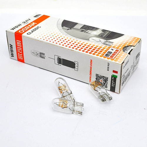 Osram Car Bulb T10 12V 5W W5W Side Marker Reading License Plate Light 2825 Taillight Bulb