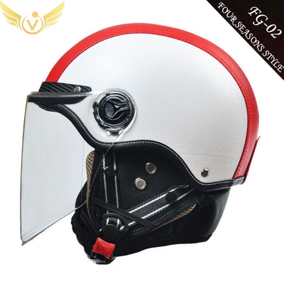 Motosiklet kaskı (dəbilqə) Helmet, Winter Warm and Cold-Proof - red-long-transparent-mirror