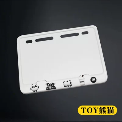 Electric vehicle license plate frame Universal Scooter Tail Plate Frame - bright-whitetoy-panda